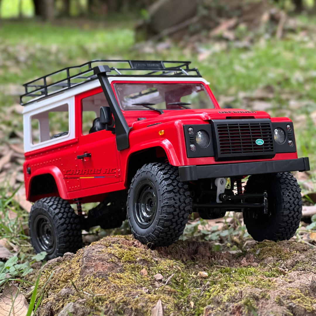 LAND ROVER  DEFENDER REPLICA A CONTROL REMOTO 4X4 ROJO