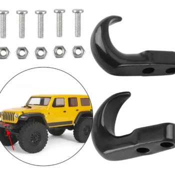 GANCHO DE GRILLETE PAQUETE X2 ESCALA 1/24 2-4 RC NEGRO