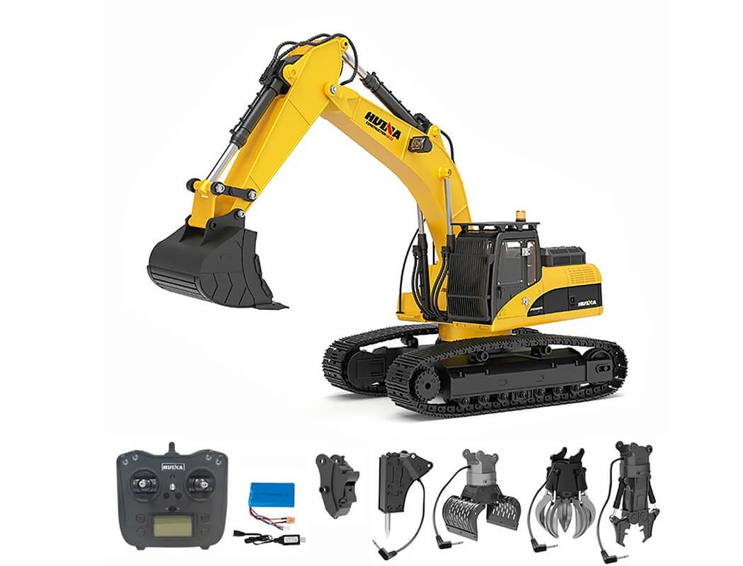 EXCAVADORA 5 EN 1 PROFESIONAL HUINA 1580 FULL 1:14